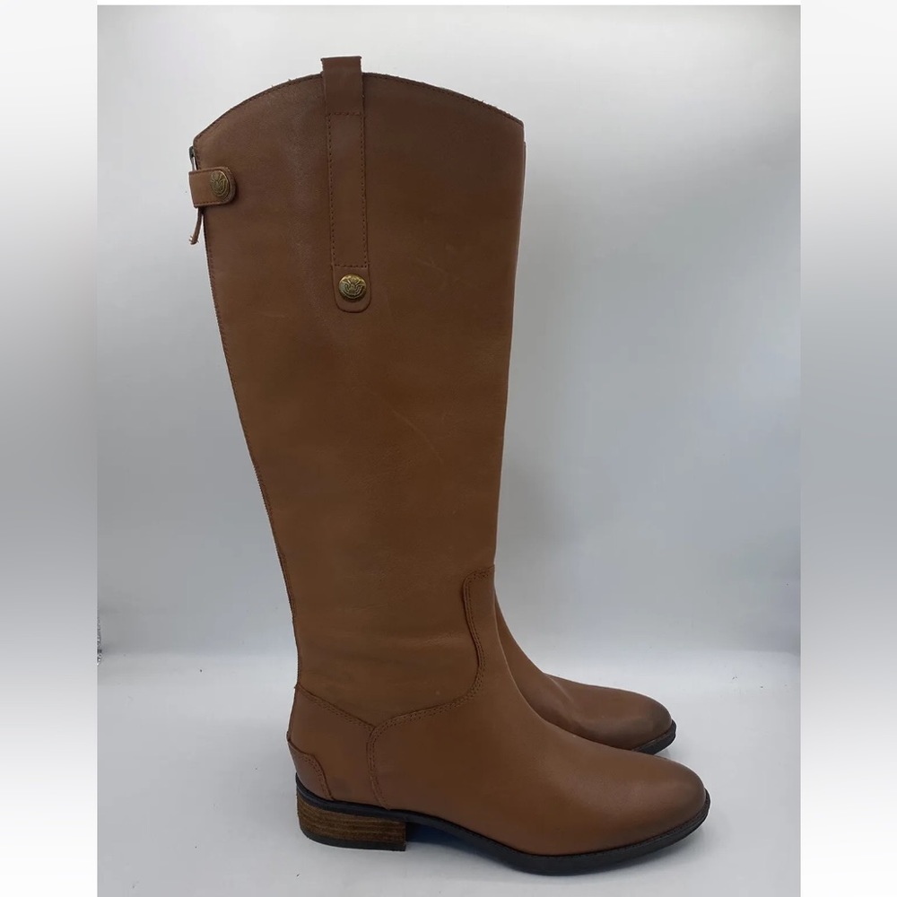 Sam Edelman Penny Whisky Brown Leather Riding Boots Knee High Womens Size 8 (1)